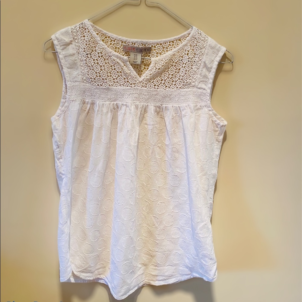 White Sleeveless Blouse